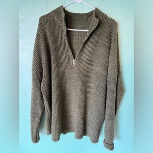 Women’s quarter zip knitted sweater (size 2xl)